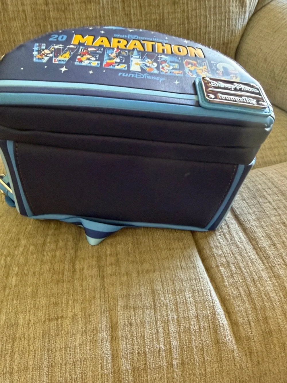 Loungefly Walt Disney World 2024 Marathon Weekend Navy Blue Mini Backpack